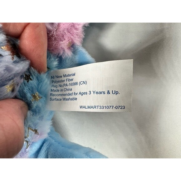 Walmart Turtle 8.5" Blue Plush Stuffed Animal Toy - Sea Life Ocean Silver Stars - Picture 5 of 7